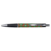 Christmas Tree Holiday Santa Flamingos on Green Pen (Achterkant)