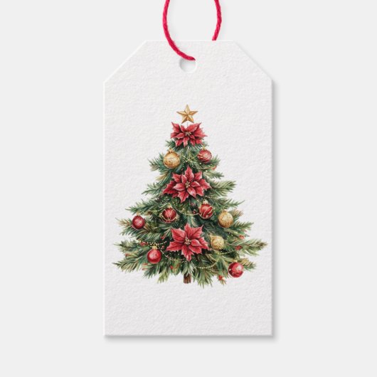 Christmas Tree Holiday XMas  Cadeaulabel (Voorkant)