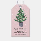 Christmas Tree Home voor het Feestdagen Cadeau Lab Cadeaulabel (Voorkant)