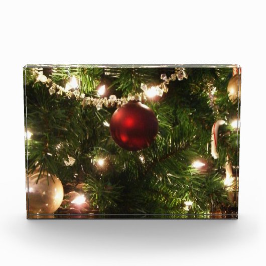 Christmas Tree I Holiday Pretty Green and Red Fotoblokken (Voorkant)