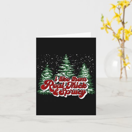 Christmas Tree I Like Them Real Thick & Spruce Kaart (Gele Bloem)