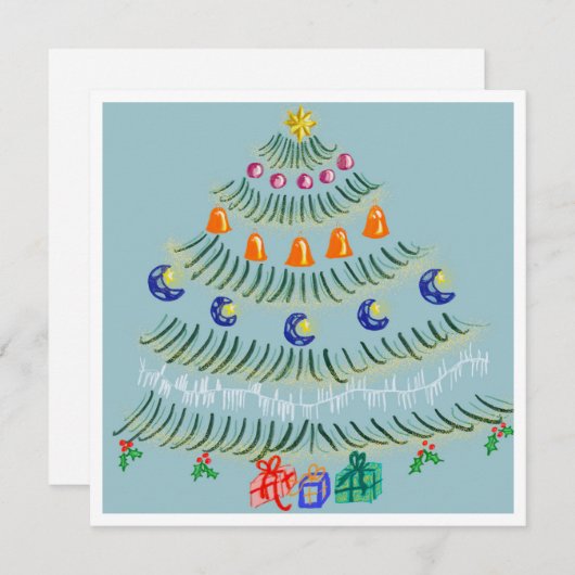 Christmas tree kaart (Voorkant / Achterkant)