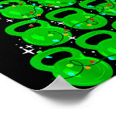 Christmas Tree Kettlebell Xmas Gym Workout Fitness Poster (Hoek)