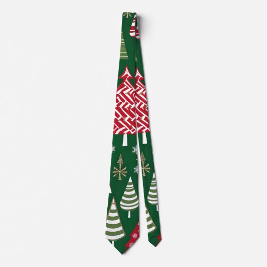 christmas tree land tie stropdas (Voorkant)