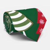 christmas tree land tie stropdas (Opgerold)
