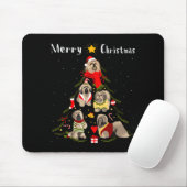 Christmas Tree Lhasa Apso Lover Xmas Dog Owner New Muismat (Met muis)