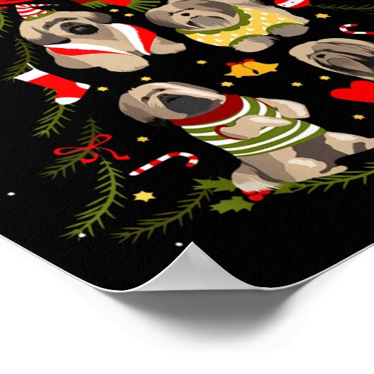 Christmas Tree Lhasa Apso Lover Xmas Dog Owner New Poster (Hoek)