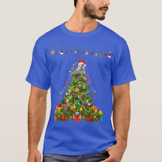 Christmas Tree Lights American Bulldog Dog Gift Lo T-shirt
