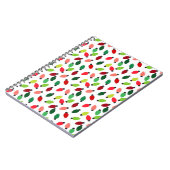 Christmas Tree Lights Bulbs Cover Notebook Journal Notitieboek (Linkerzijde)