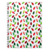Christmas Tree Lights Bulbs Cover Notebook Journal Notitieboek (Voorkant)