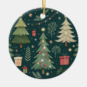 Christmas Tree Lights | Holiday Decoration Keramisch Ornament (Voorkant)