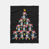Christmas Tree Lights Men Women Santa Havanese Dog Fleece Deken (Voorkant)