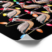 Christmas Tree Lights Men Women Santa Pelican Xmas Poster (Hoek)