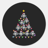 Christmas Tree Lights Men Women Santa Stingray Xma Ronde Sticker (Voorkant)