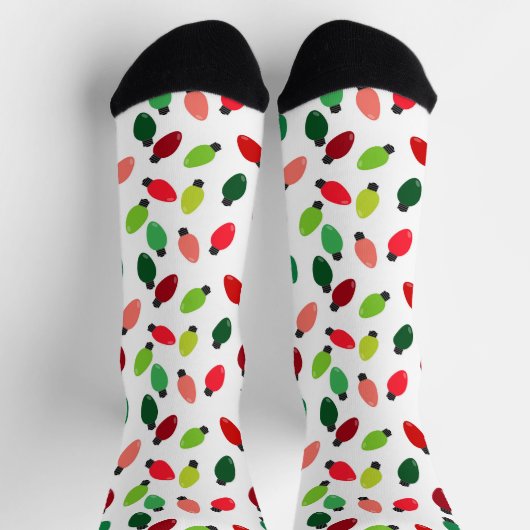 Christmas Tree Lights Original Print Socks Sokken (Top)