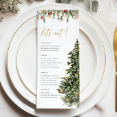 Christmas Tree Lights Pine Winter Wedding Dinner Menu