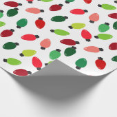 Christmas Tree Lights Print Wrap Paper Cadeaupapier (Hoek)