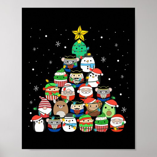 Christmas Tree Lights Squish Squad Mallow Girls Bo Poster (Voorkant)