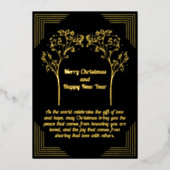 Christmas Tree Love Quote Gold Foil Kaart (Voorkant)