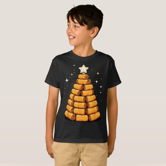 Christmas Tree Luma Filino Spring Rolls  T-shirt (Voorkant volledig)