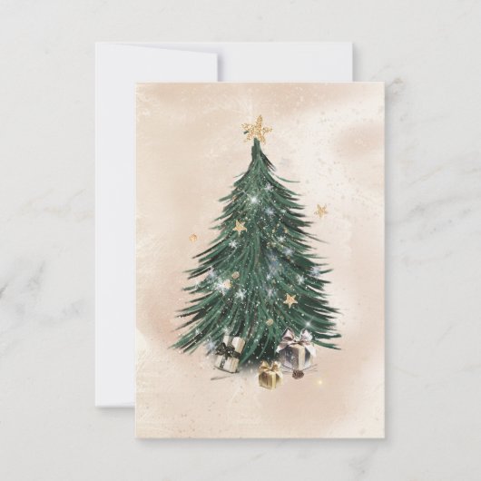 Christmas Tree Luxury Greeting Card Bedankkaart (Voorkant)