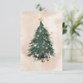 Christmas Tree Luxury Greeting Card Bedankkaart (Staand voorkant)