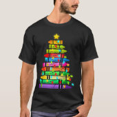 Christmas Tree Made Of Crayons School Teacher Life T-shirt (Voorkant)