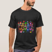 Christmas Tree Made Of Crayons School Teacher Life T-shirt (Voorkant)
