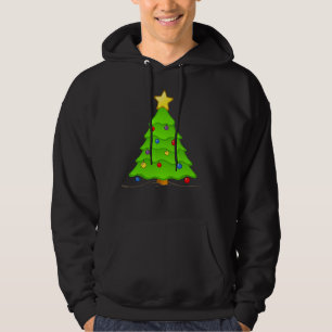 Christmas Tree Mannen Basic Hooded Sweatshirt