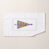 CHRISTMAS TREE MET PAARSE STAR HANDDOEK (Handdoek)