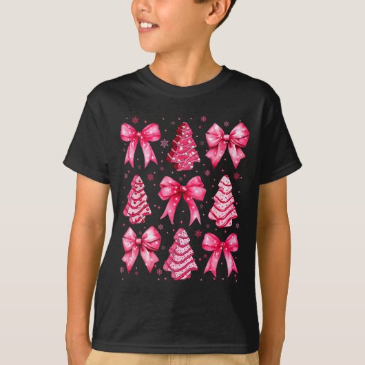 Christmas Tree Nk Cake Coquette Christmas Xmas Gir T-shirt (Voorkant)