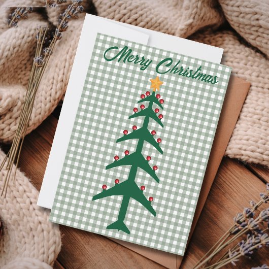 Christmas Tree of Airplanes & Photo Minimalist Feestdagenkaart