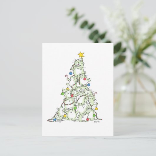 CHRISTMAS TREE OF KATTEN briefkaart by Boynton (Staand voorkant)