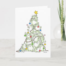 CHRISTMAS TREE OF KATTEN card by Sandra Boynton Feestdagen Kaart