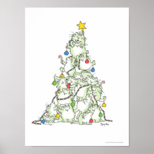 CHRISTMAS TREE OF KATTEN poster by Sandra Boynton