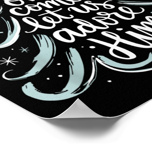 Christmas Tree Oh Come Let Jesus Us Adore Him Coqu Poster (Hoek)