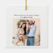 Christmas Tree on Cessna Airplane Photo Funny Keramisch Ornament (Achterkant)