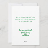 Christmas Tree on Pink  Feestdagenkaart (Achterkant)