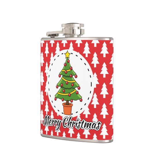 Christmas Tree on Red Pines Pattern - Merry Xmas Heupfles (Links)