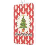 Christmas Tree on Red Pines Pattern - Merry Xmas Luchtverfrisser (Links)