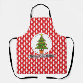 Christmas Tree on Red Pines Pattern - Merry Xmas Schort (Voorkant)