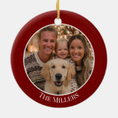 Christmas Tree Ornament Add Your Photo and Text (Achterkant)