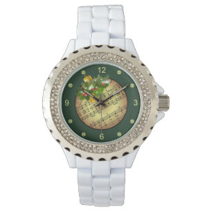 Christmas Tree Ornament ~ Bell & Mistletoe ~    Wa Horloge