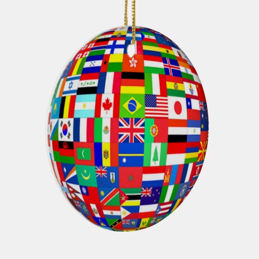 CHRISTMAS TREE ORNAMENT WORLD FLAGS (Rechts)