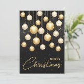 Christmas Tree Ornaments Business Greeting Flat Feestdagenkaart (Staand voorkant)