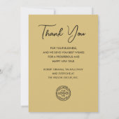 Christmas Tree Ornaments Business Greeting Flat Feestdagenkaart (Achterkant)