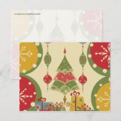 Christmas Tree Ornaments Gifts Presents Holiday Feestdagenkaart (Voorkant / Achterkant)