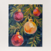 Christmas Tree Ornaments Watercolor Legpuzzel (Verticaal)