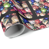 CHRISTMAS TREE ORNAMENTS wrapping paper Cadeaupapier (Rol Hoek)