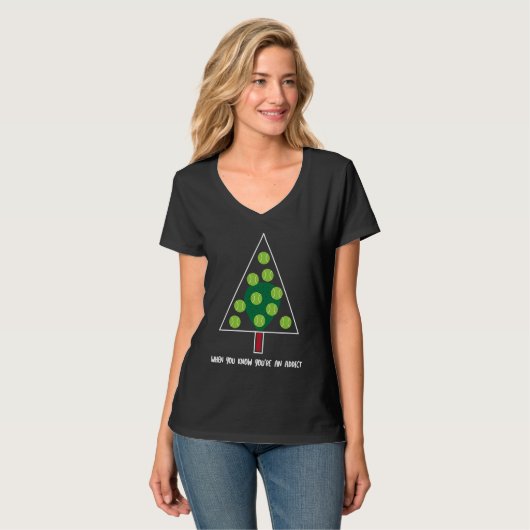 Christmas Tree Padel Obsessed T-shirt (Voorkant volledig)